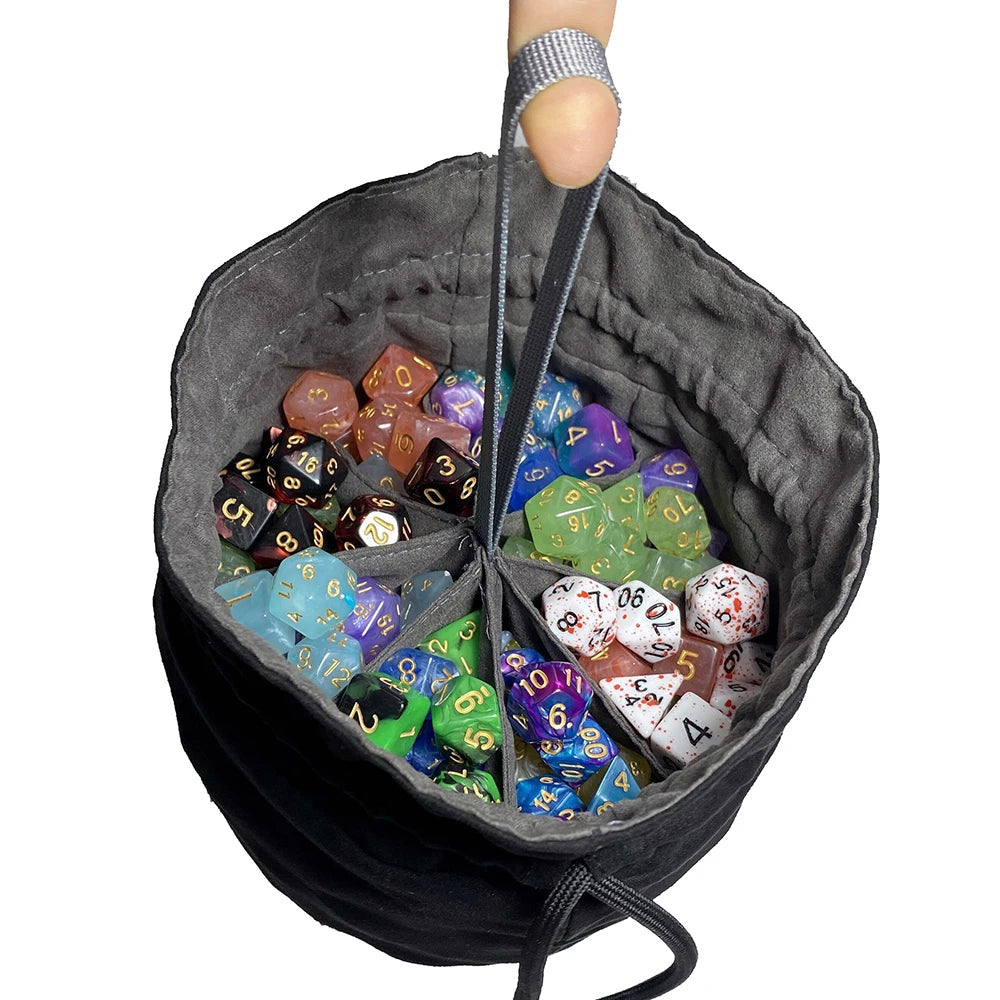 Gothic Skull Drawstring Dice Pouch – Premium Velvet Storage